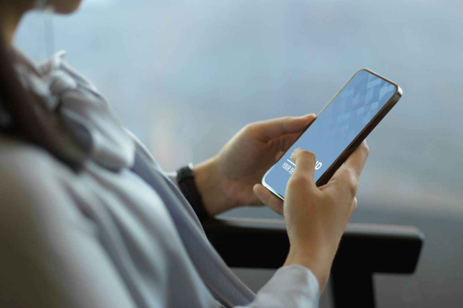girl using phone