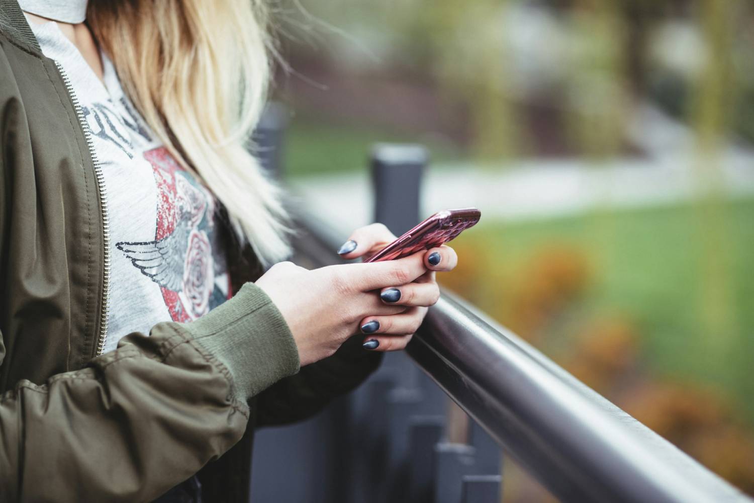 girl using phone